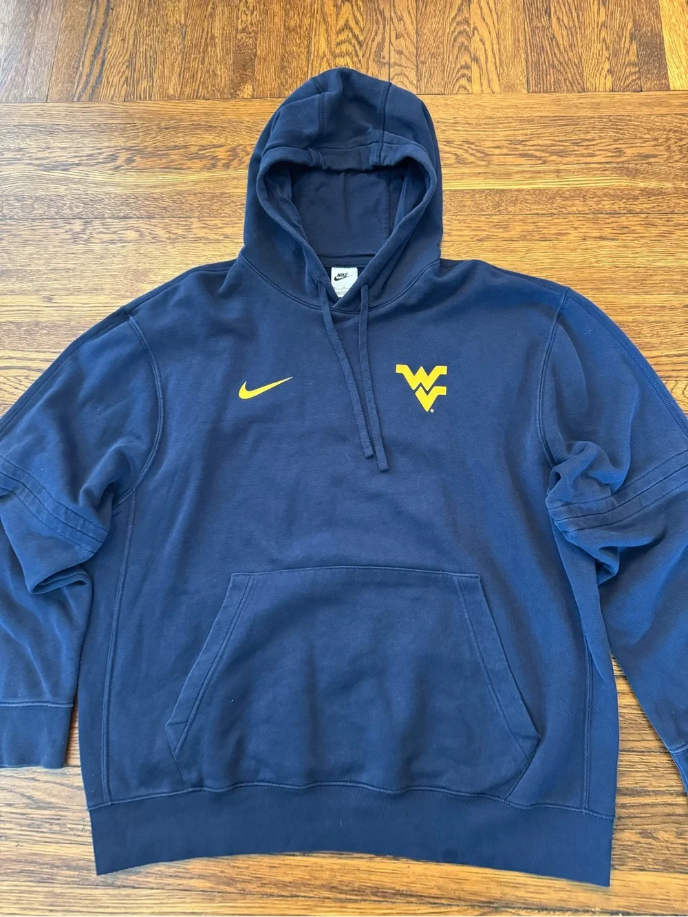 WEST VIRGINIA MOUNTAINEERS 1990s early 2000s Nike Navy Pullover Hoodie